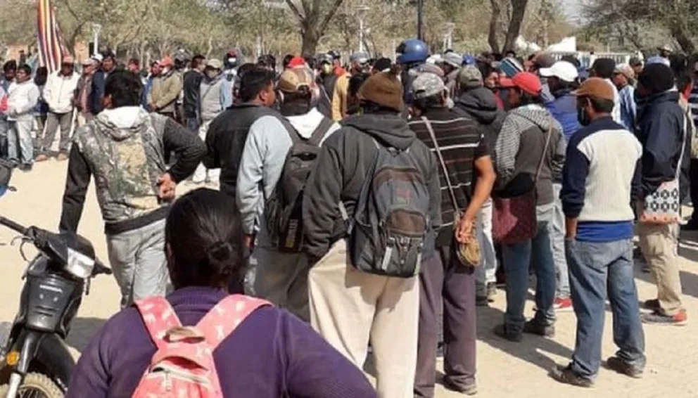 Manifestación en Santa Victoria Este