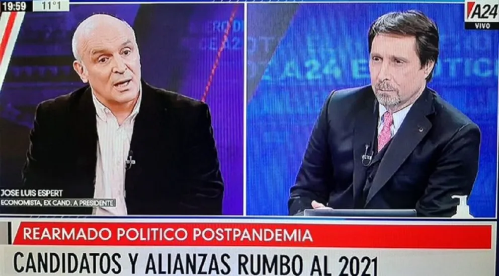 Durísimo cruce entre Eduardo Feimann y Luis Espert por la llegada al poder del kirchnerismo