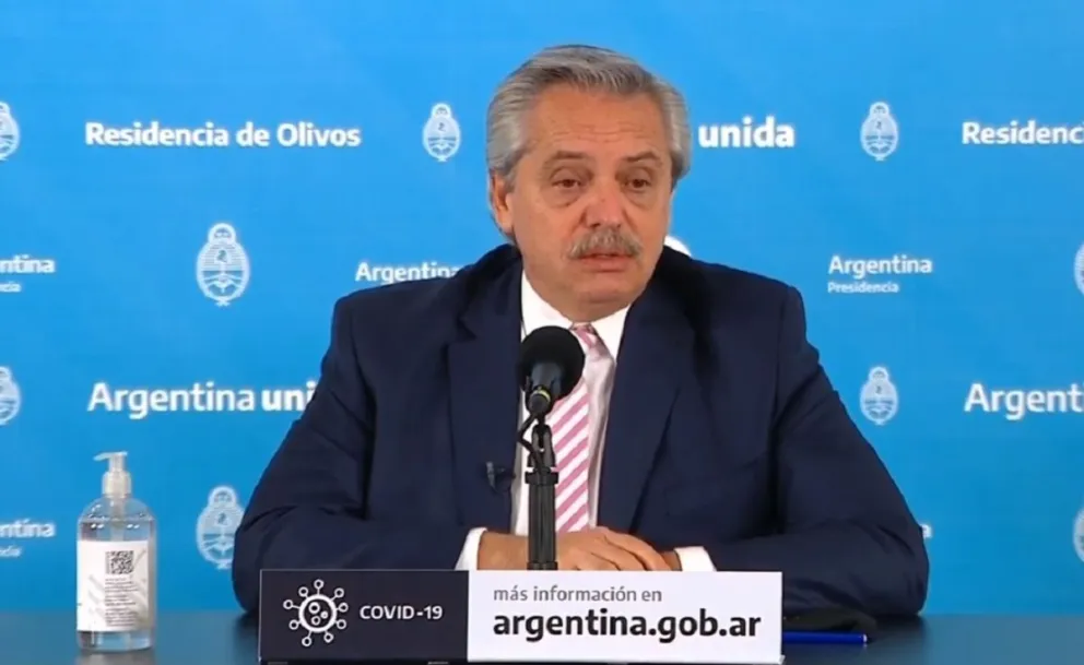 Alberto Fernández. Fuente: Captura de video