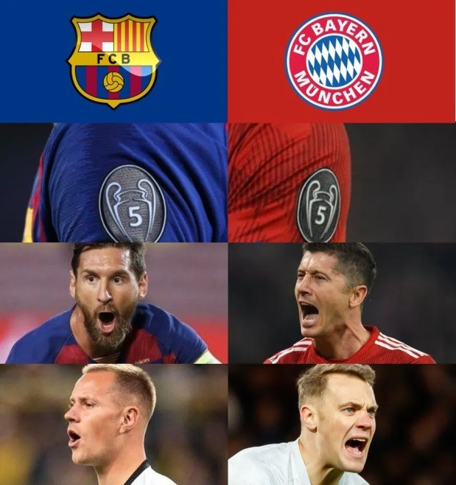 Leo Messi / Robert Lewandowski. Fuente: twitter
