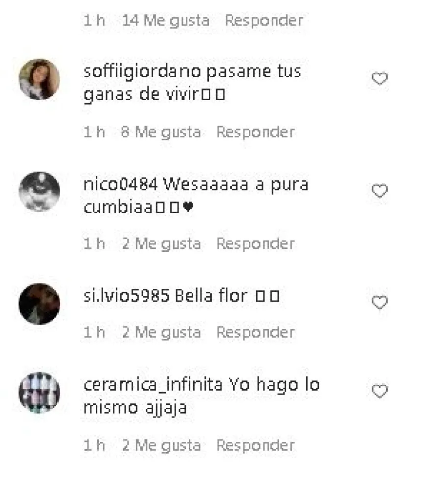 Flor Vigna. Fuente: twitter