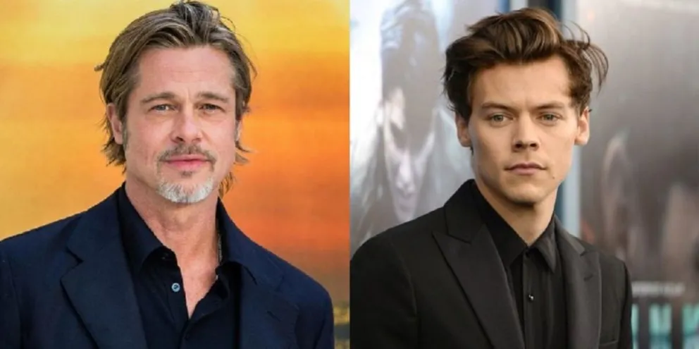 Brad Pitt y Harry Styles. Fuente (Twitter)