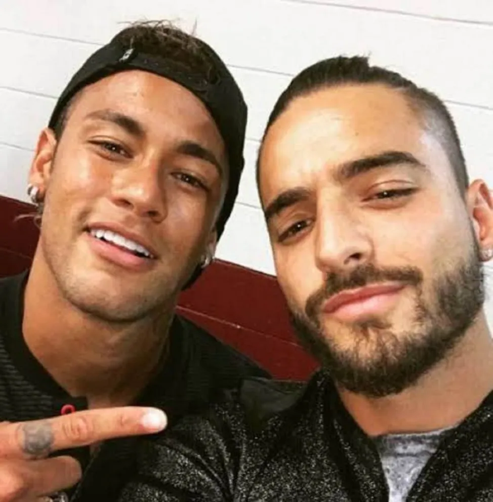 Maluma y Neymar. Fuente (Twitter)