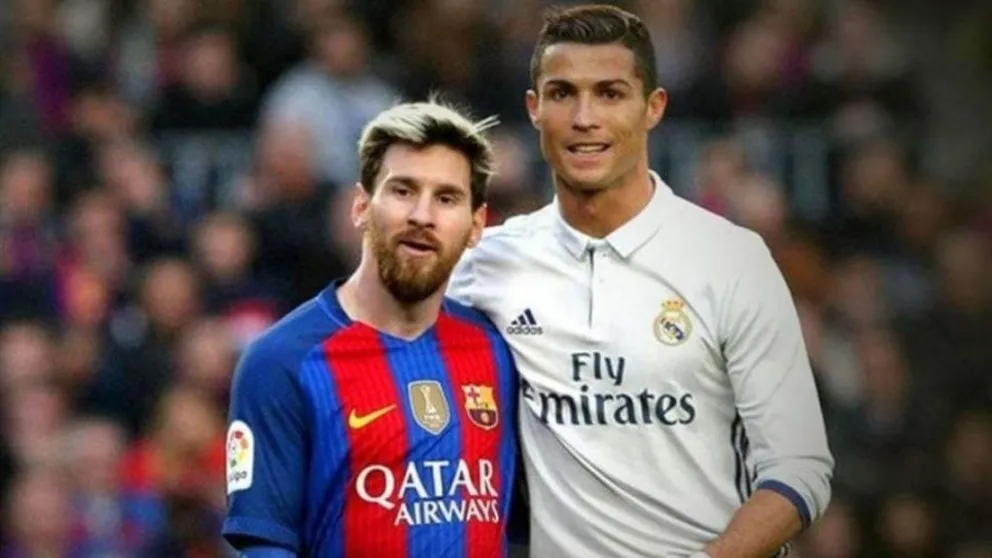 Cristiano Ronaldo y Lionel Messi (simulación). Fuente: twitter
