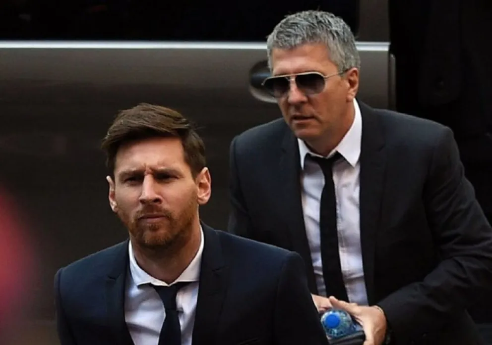 Leo Messi y su padre. Fuente: twitter