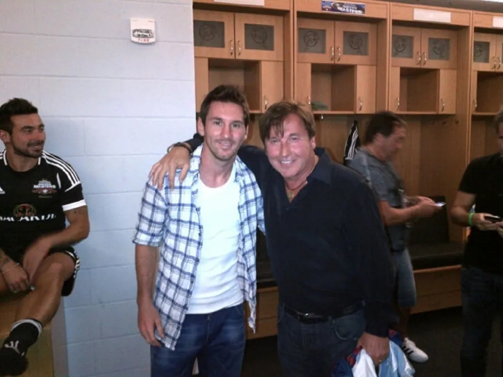 Lionel Messi y Ricardo Montaner. Fuente: twitter