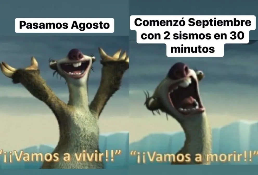 Memes sismo. Fuente: (Twitter)