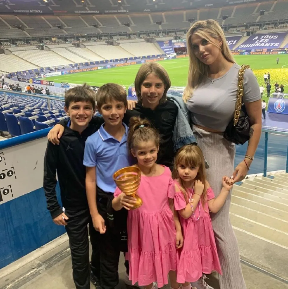 Wanda Nara y sus hijos. Fuente (Instagram)