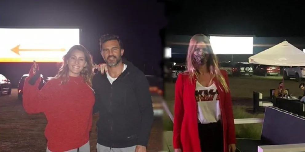 ¿Mismos gustos? Nicole Neumann, Fabián Cubero y Mica Viciconte coincidieron en una función del autocine