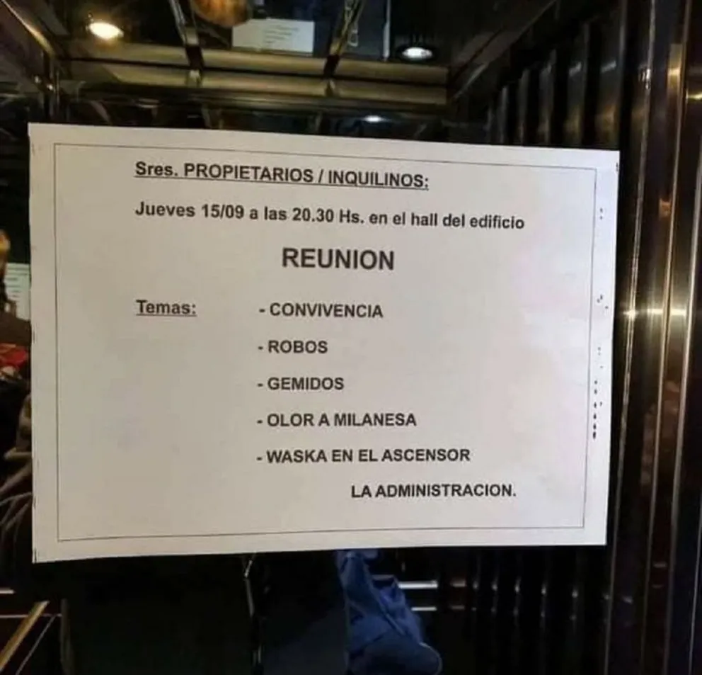 Gemidos, la principal causa de conflictos en las reuniones de consorcio