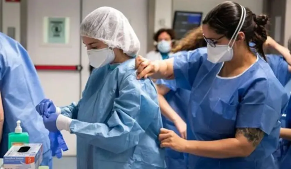 Trabajadores de la salud pública.