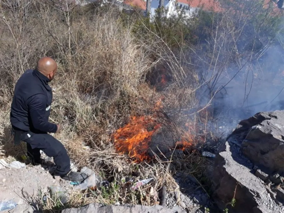 Incendio en el cerro