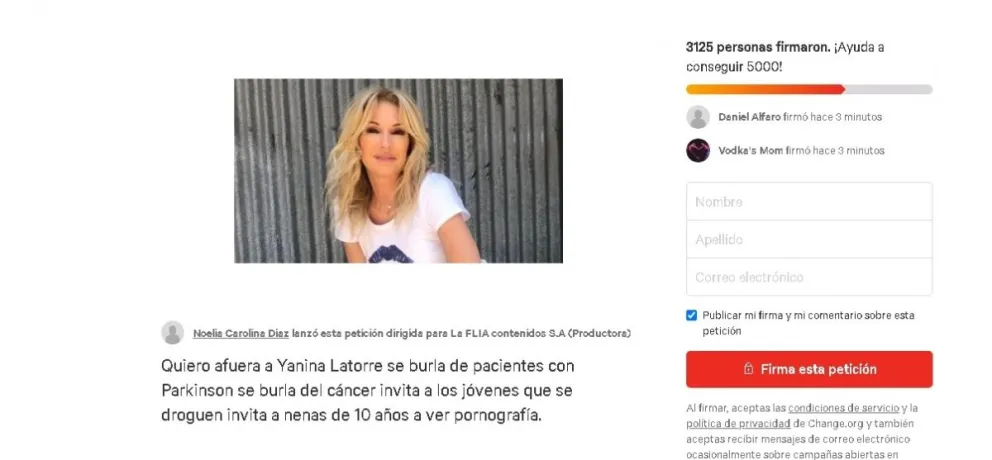 Yanina Latorre. Fuente: twitter