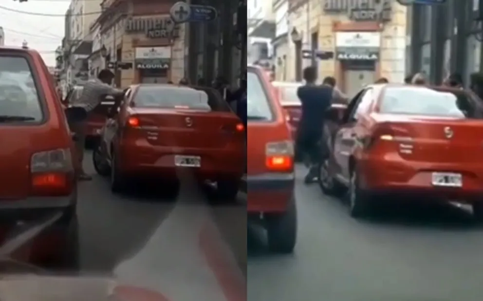 pelea de taxistas