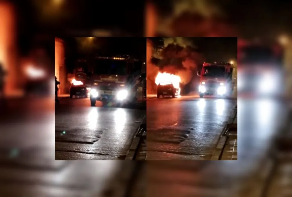Auto incendiado