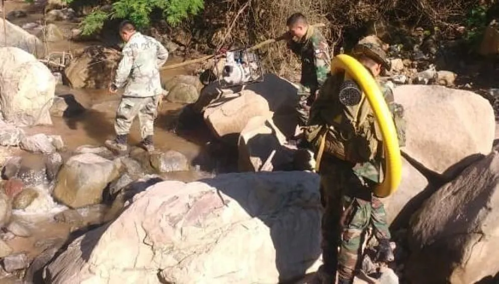 Liberan con bombas de agua el dique natural que se había formado en Yariguarenda