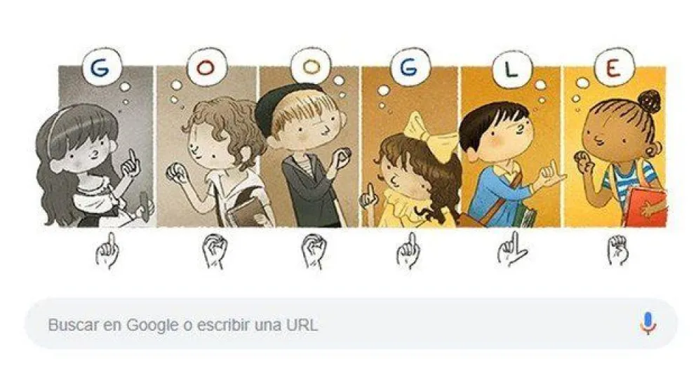 Google homenajea al padre de la educación para sordos
