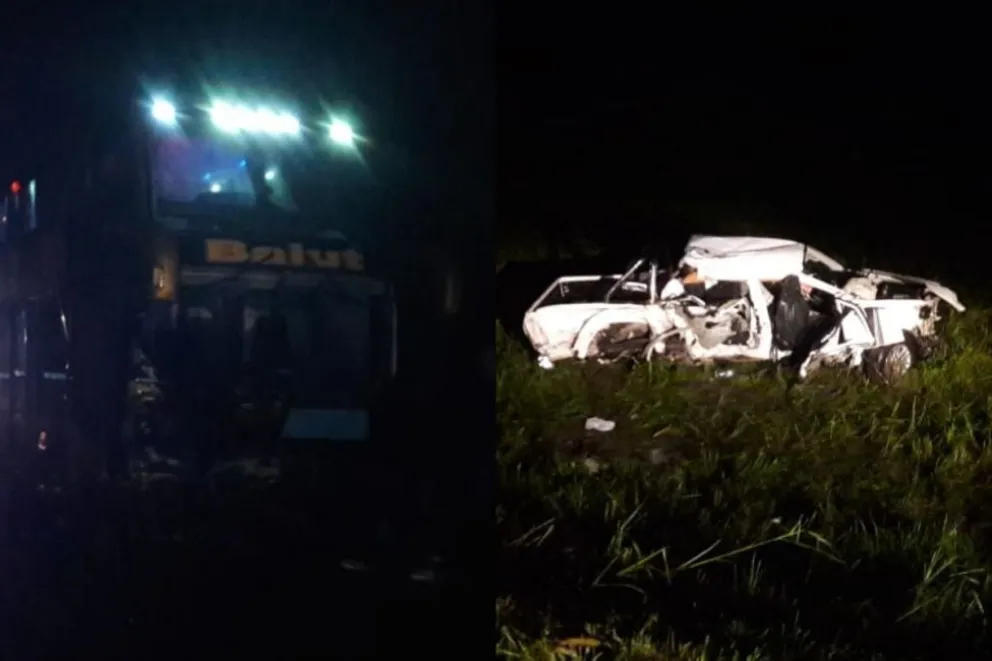 Destrozados: fuerte choque entre un colectivo de larga distancia y una camioneta