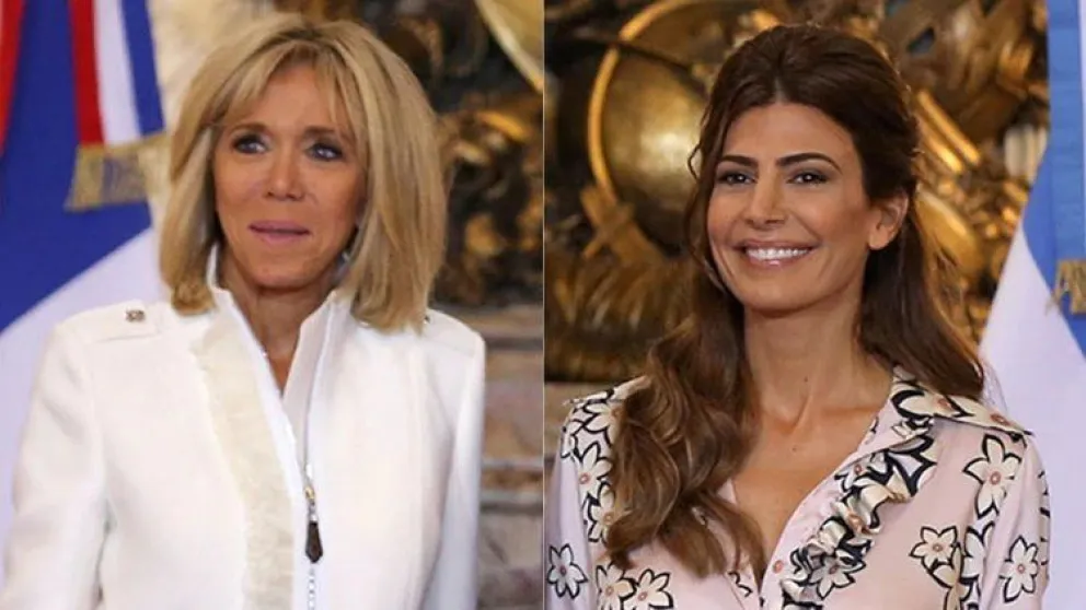 Duelo de estilos: Juliana Awada y Brigitte Macron, impecables