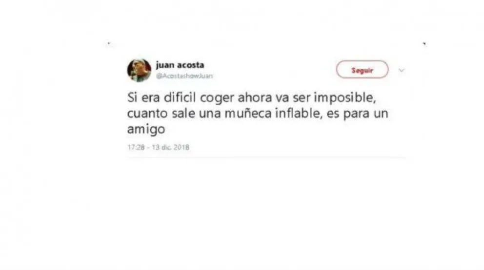 Un famoso hizo un chiste que fue repudiado en las redes sociales