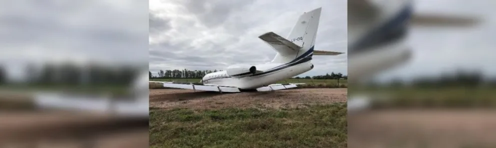 Se despistó un avión privado en Joaquín V. González