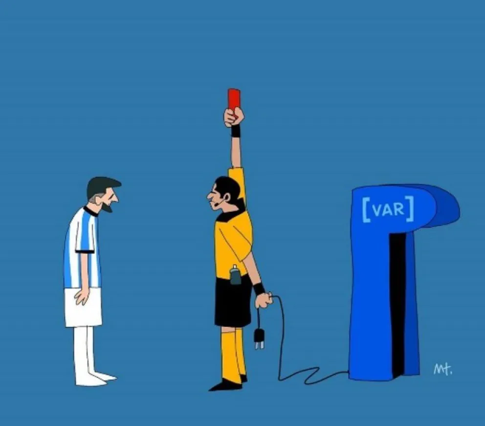 Tras la roja a Messi, aparecieron los memes