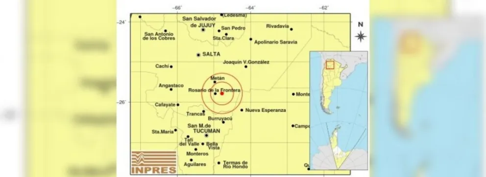Fuerte temblor en Salta: ocurrió esta mañana. ¿Lo sentiste?
