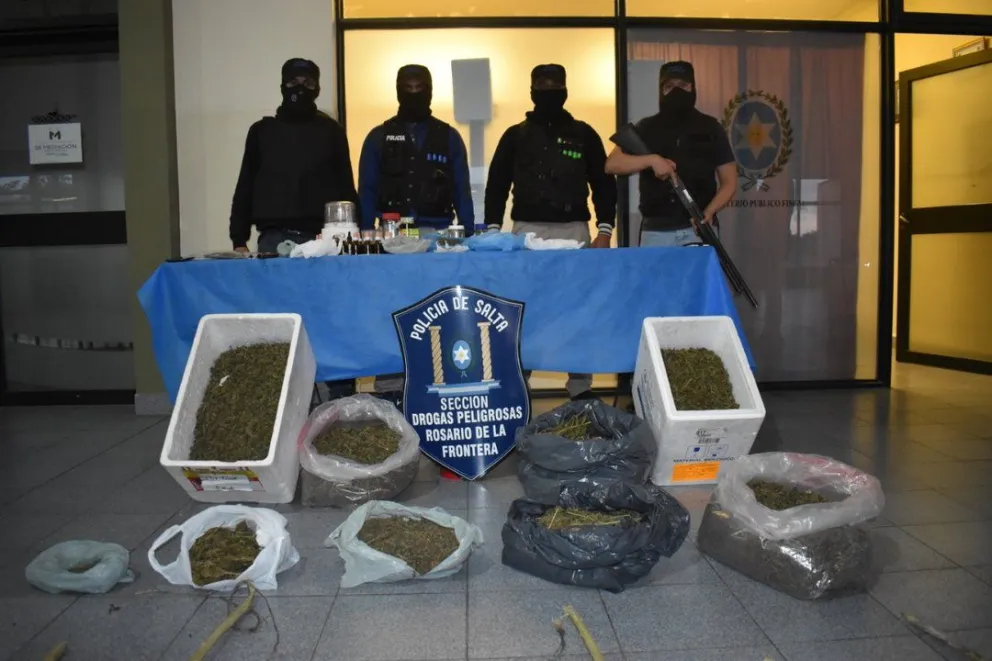 Fábrica narco en Rosario de la Frontera: dos detenidos