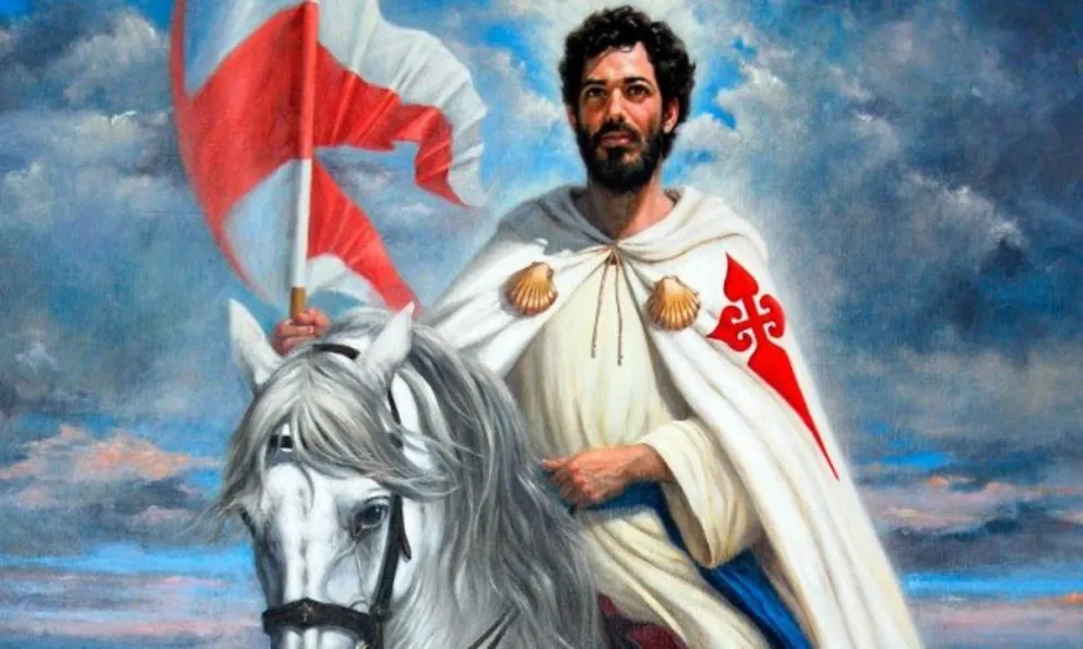 Santiago apóstol, el guerrero de caballo blanco que aparecía en las batallas