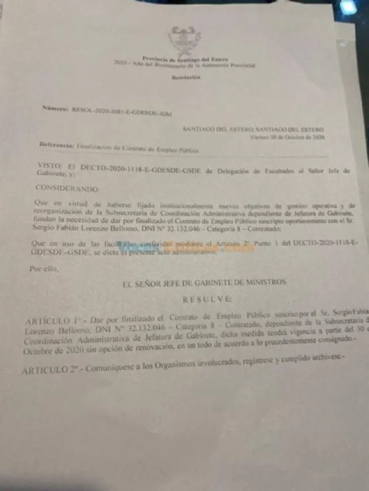 Santiago del Estero: el feudo en el que te echan sin motivos de tu trabajo si opinas en contra de Zamora