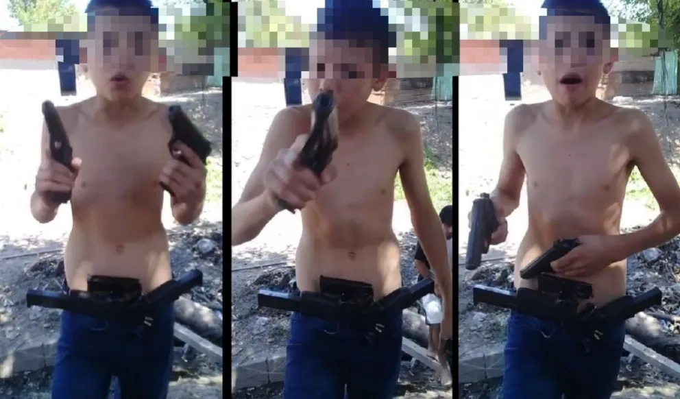 Infancia destrozada: la justicia investiga el video del changuito armado que amenaza de muerte a bandas rivales