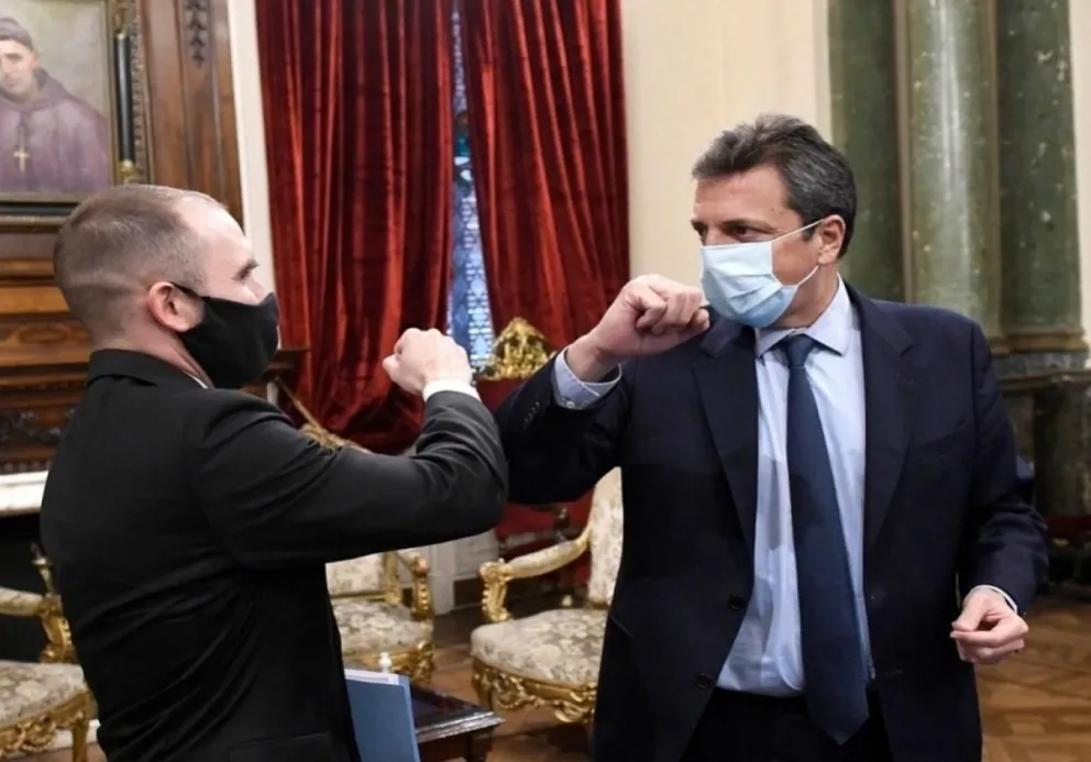 Martín Guzmán y Sergio Massa. Fuente: (Twitter)