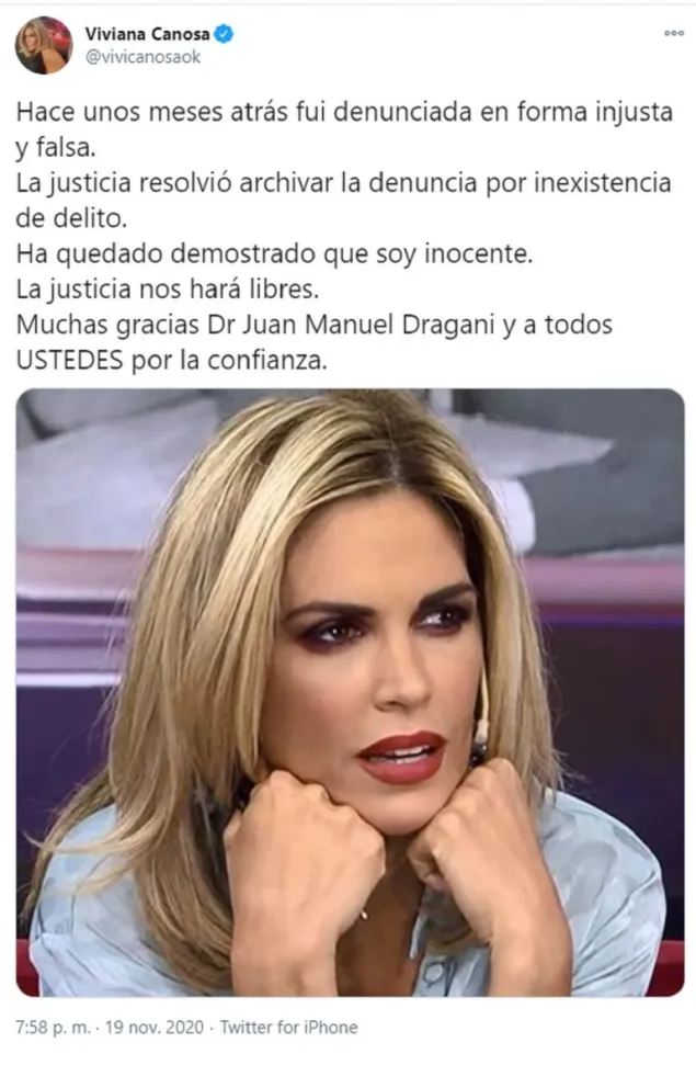 Viviana Canosa Fuente:(Instagram)