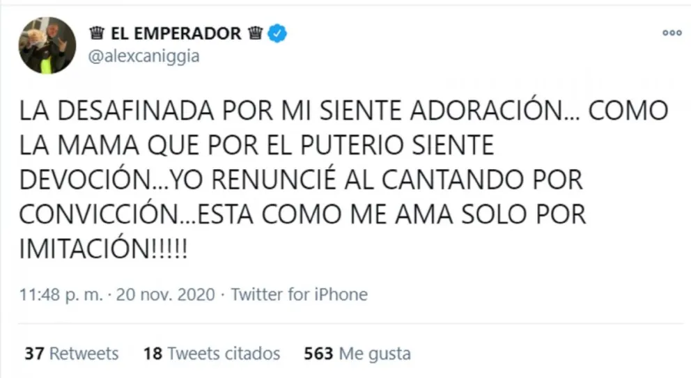 Alex Caniggia Fuente:(Instagram)