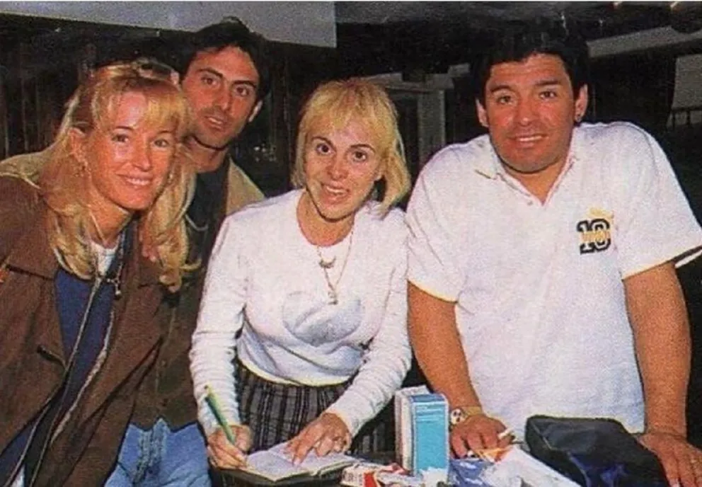 Los Latorre y los Maradona. Fuente (Instagram)