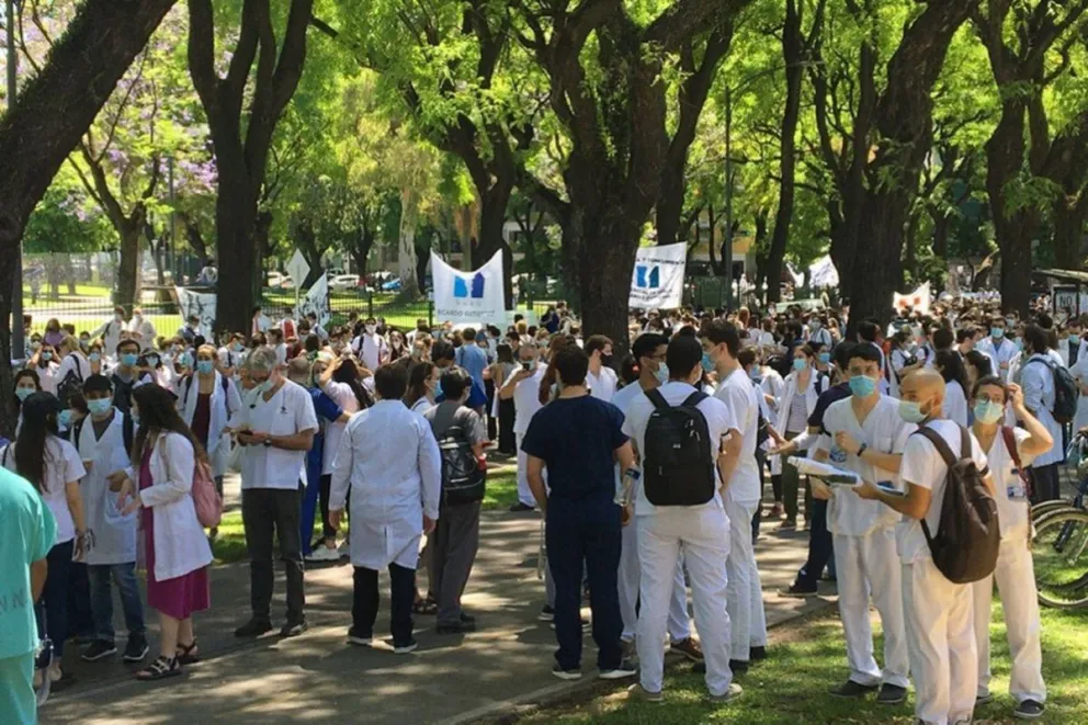 Protestas Día del Médico. Fuente (Twitter)