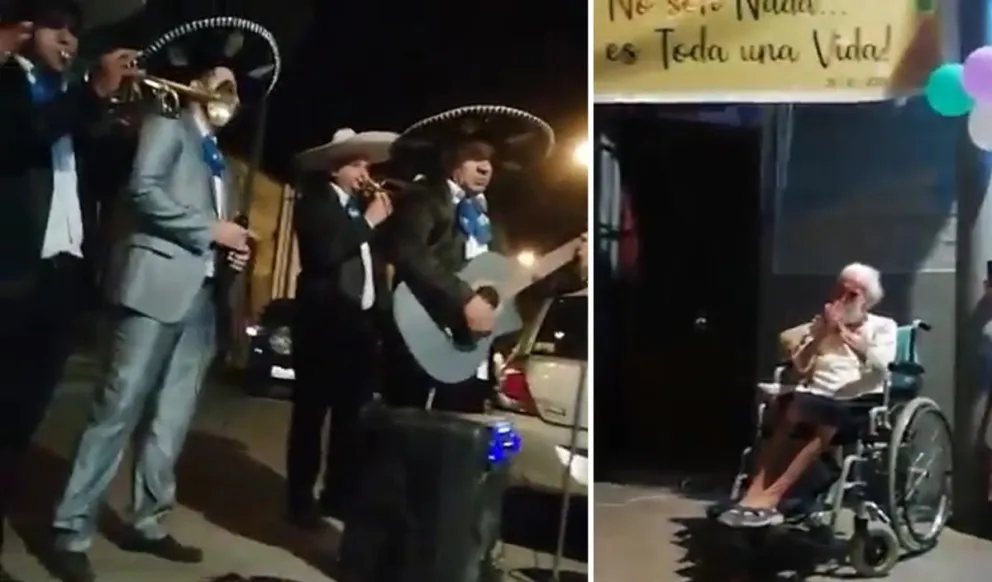 Emocionante hasta las lagrimas: abuelita salteña cumplió 100 años en pandemia y los vecinos le cantaron una serenata