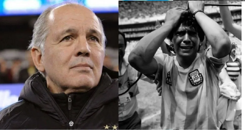 Diego Maradona y Alejandro Sabella. Fuente (Twitter)