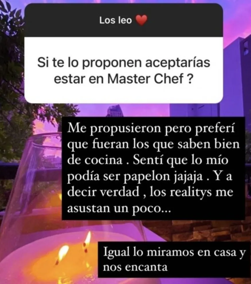 Julieta Nair Calvo rechazó participar en MasterChef Celebrity