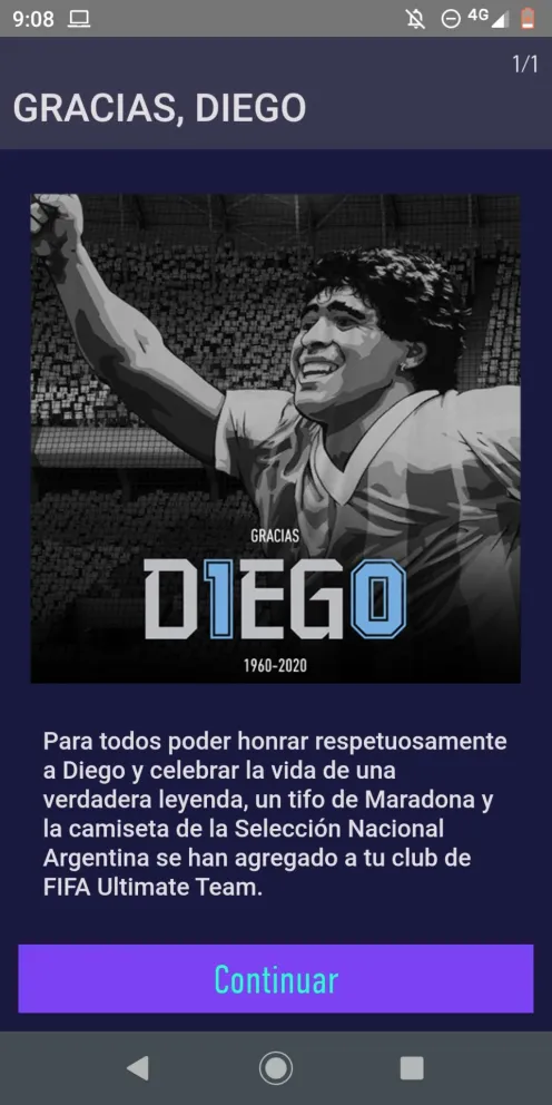 Murió Diego Maradona: El homenaje realizado por parte de FIFA 21