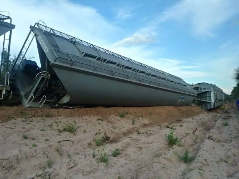 Terrible descarrilamiento de un tren en Joaquín V. González