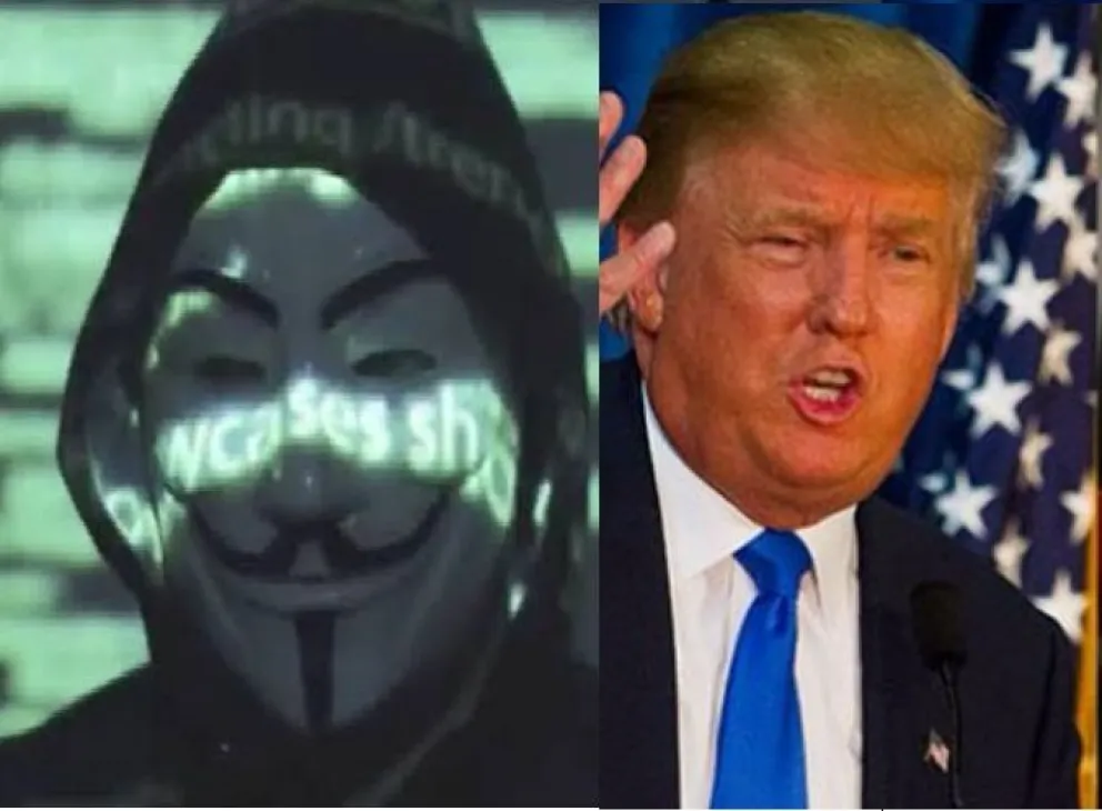 Anonymous contra Donald Trump. Fuente (Instagram)