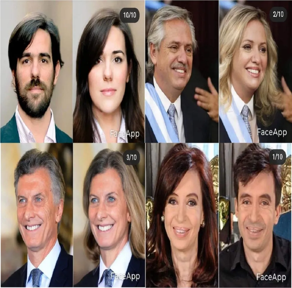 Nicolás Del Caño, Alberto Fernández Mauricio Macri, Cristina Fernández. Fuente (Twitter)