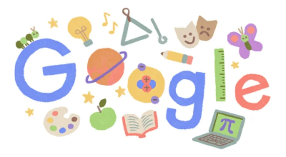 Día del maestro doodle