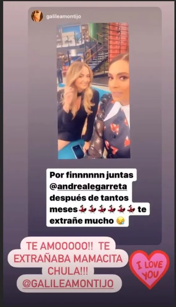 Galilea Montijo y Andrea Legarreta en reencuentro