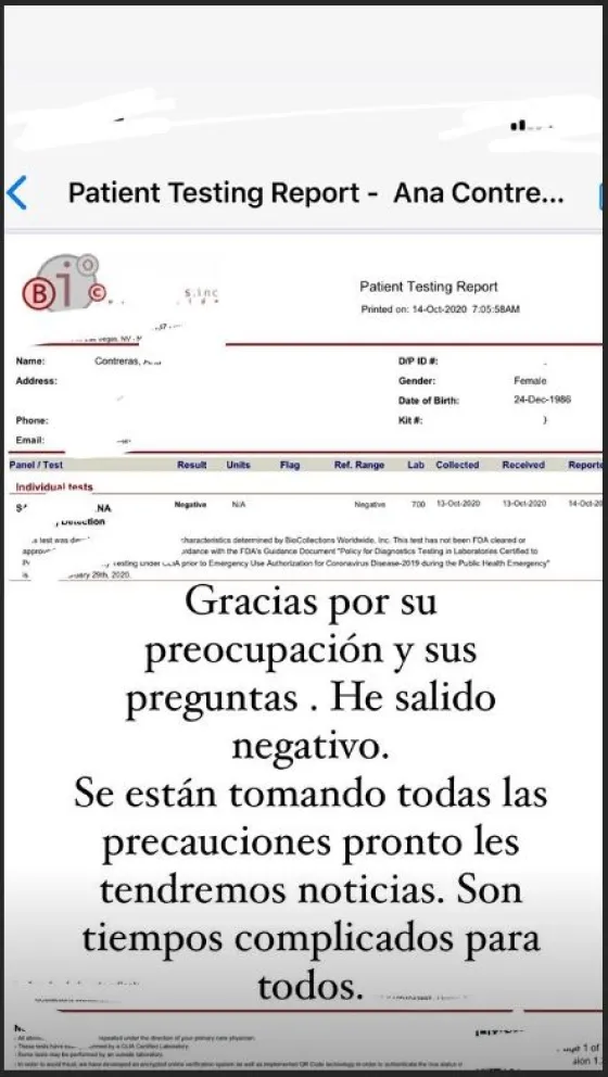 Ana Brenda Contreras asustó a todos