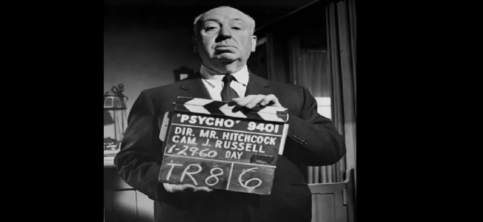 Alfred Hitchcock en Psicosis. Fuente (Twitter)