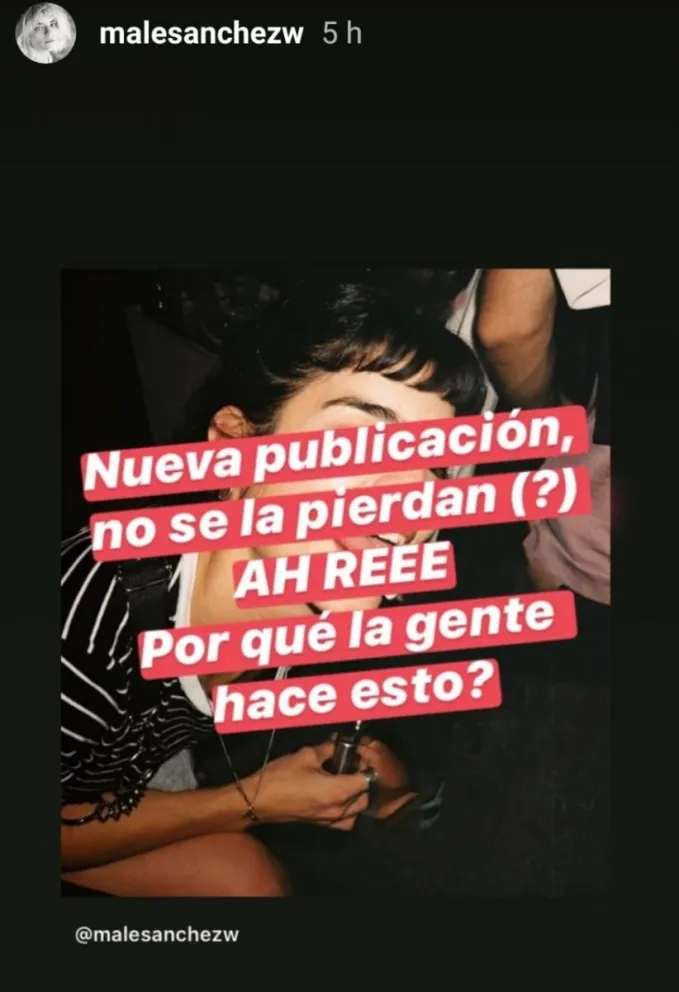 Male Sánchez. Fuente: (Instagram)