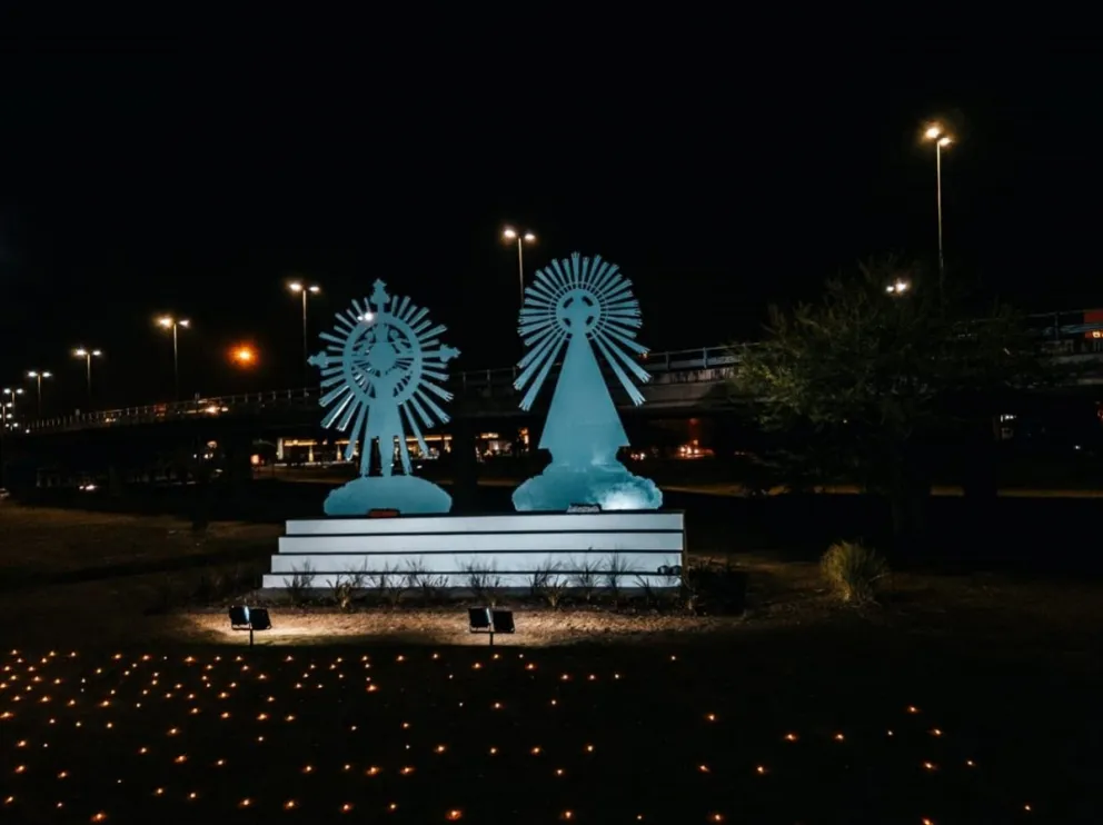 Impactante homenaje a los peregrinos de la Virgen y el Señor del Milagro