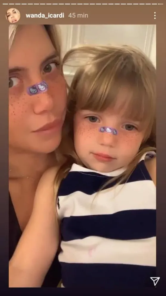 Wanda Nara hace caso omiso a todo y enternece junto a su hija Isabella